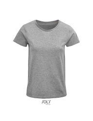 T-Shirt με οργανικό βαμβάκι (Crusader women 03581) γκρι μελαντζέ